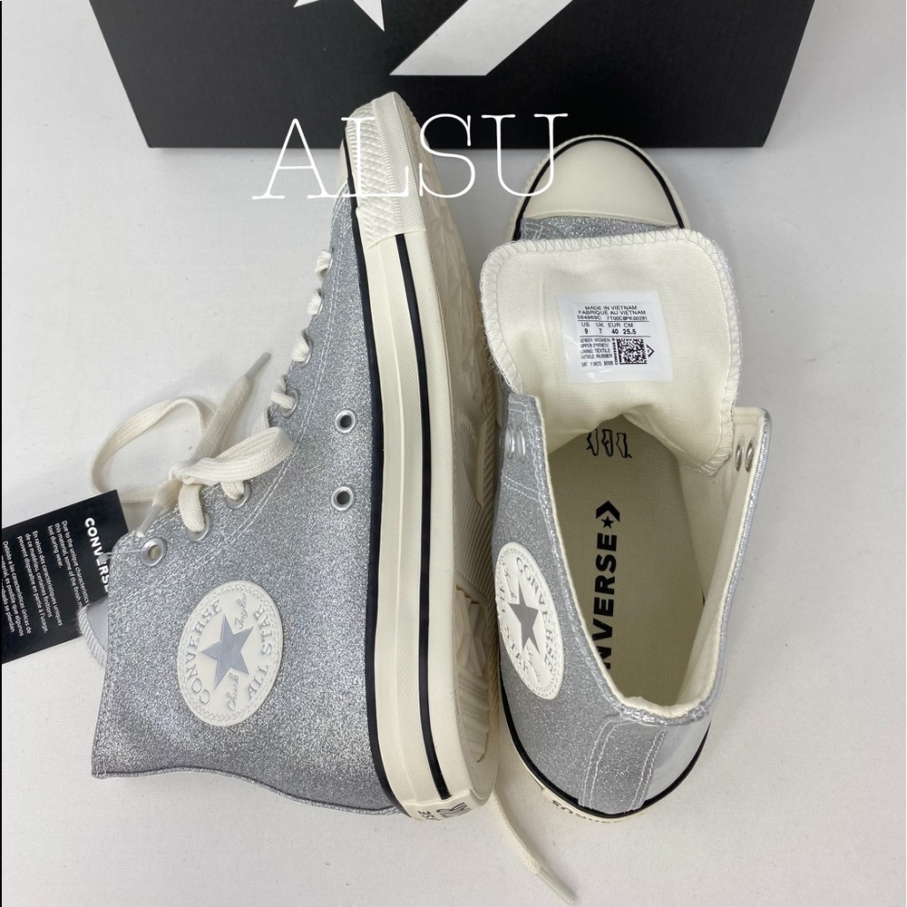 Converse Chuck Taylor All Star High Top Silver W - Picture 6 of 8